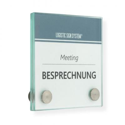Tuerschild VITRUM B Glasschild Beschilderung fuer Buero